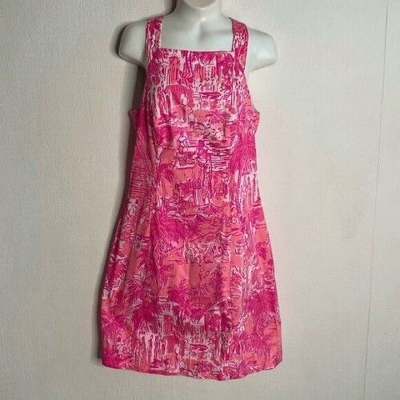 Lilly Pulitzer Cheeky Melon Rule Breakers Simone Shift Dress Women Size 2 Hot Pi - Picture 9 of 10